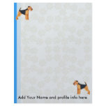 Blueside pawprint letter paper custom letterhead