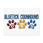 BLUETICK COONHOUND DAD Paw Print postcards