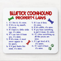 BLUETICK COONHOUND Property Laws 2 mousepads by poochloverstuff BLUETICK COONHOUND Property Laws 2 mousepads