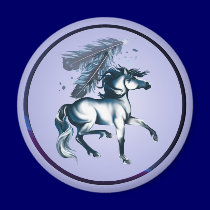 BlueToneHorseandFeathers Magnet