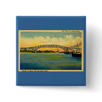Bluewater Bridge Port Huron Michigan Pinback Buttons