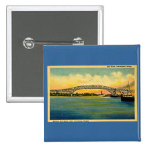 Bluewater Bridge Port Huron Michigan Pinback Buttons