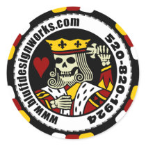 bluffdesignworks.com Poker Chip Sticker