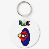 BLUIE Keychain, BY Clown Face Arts by clownfacearts BLUIE Keychain, BY Clown Face Arts