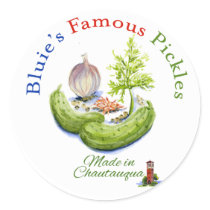 Bluie's Famous Pickles stickers