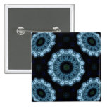 Bluish Blossoms Pinback Button