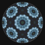 Bluish Blossoms Round Stickers