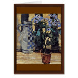 Blumenstock And Ceramic Jug By Moser Koloman (Best Card