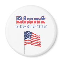 Blunt Patriotic American Flag 2010 Elections Fridge Magnets