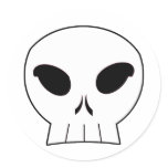 Blunthead Betty - White Round Sticker