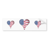 Blur Painting USA Flag Bumper Sticker