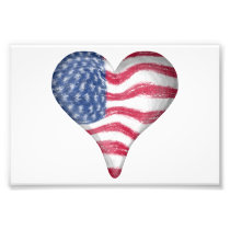 Blur Painting USA Flag Photo Print