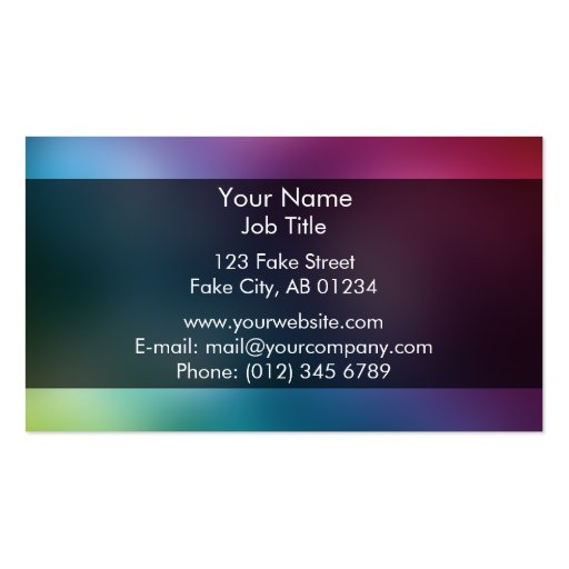 Blur (Rainbow) Business Cards (back side)