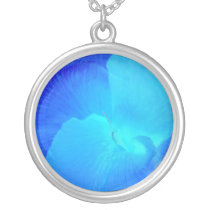 Blurple Flower Necklace necklaces