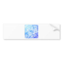 Blurred bubbles over blue bumper sticker