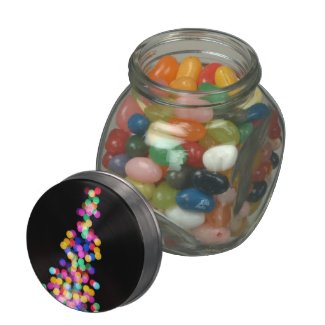 Blurred Christmas Lights Jelly Belly Candy Jar