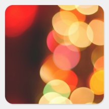 Blurred Christmas tree Square Sticker