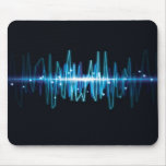 Blurry abstract audio wave light effect mousepad