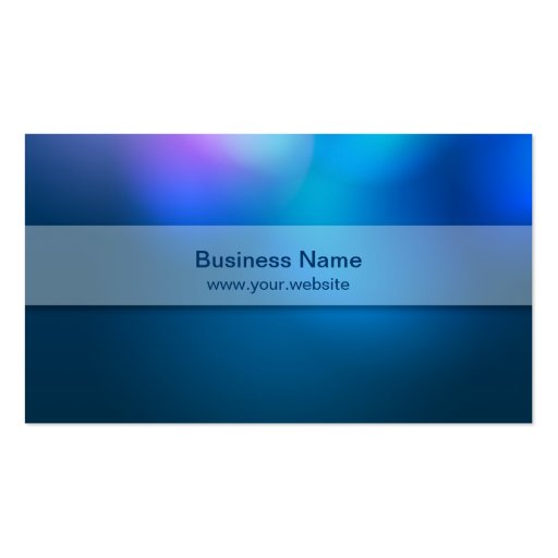 Blurry Colors White Transparent Box Business Card (back side)