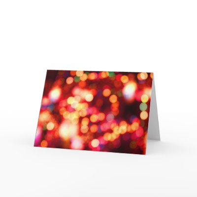blurry holiday lights cards by lbdesign
