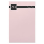 Blush & Black Color Block Stationery