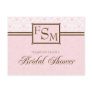 Blush & Brown Bridal Shower Postcard