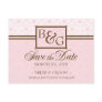 Blush & Brown Save The Date Postcard