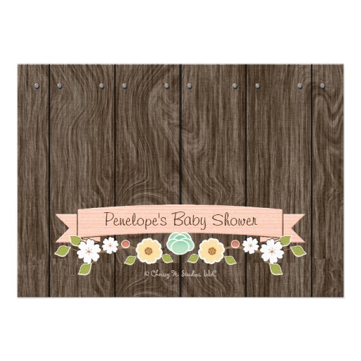 BLUSH FLORAL BOHO BABY SHOWER INVITATIONS