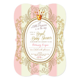 Blush Gold Royal Princess Baby Shower Invitation 5