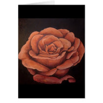 rose, flower, blush, fine art, flora, floral, love, plants, roses, greeting card, card, painting, Kort med brugerdefineret grafisk design