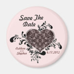Blush Lace Save The Date Magnet