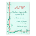 Blush Peach & Mint RSVP card invitations