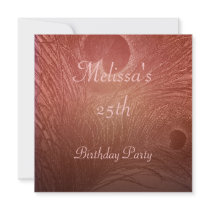 Blush Peacock Feather Birthday Party Announcements