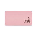 Blush Pink and Brown Floral Address Label Blank