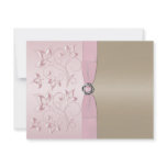 Blush Pink and Champagne Floral RSVP Card Announcements