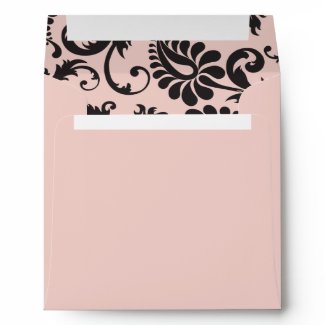 Blush Pink and Grey Damask Envelope envelope