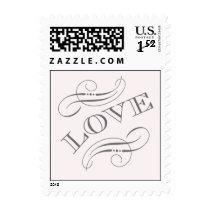 Blush Pink and Slate Grey Love stamp