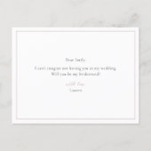 Blush Pink Calligraphy Bridesmaid Proposal Card Zazzle