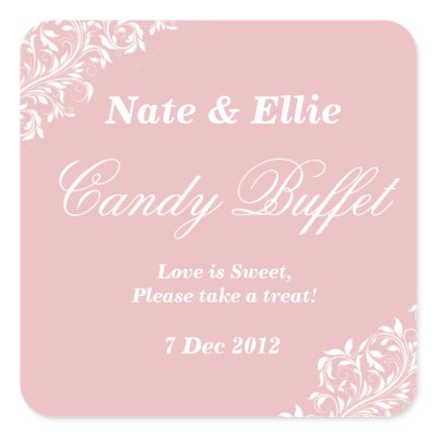 Blush pink candy buffet Sticker by CandyBuffet
