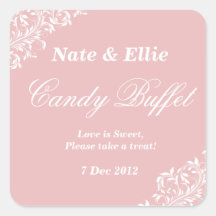 Blush pink candy buffet Sticker