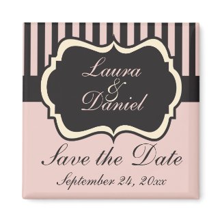 Blush Pink, Cream, Grey Save the Date Magnet magnet