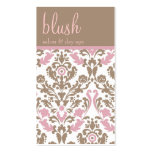 Blush Pink Damask Elegant Business Card business cards