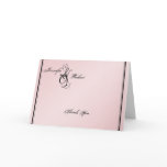 Blush Pink Elegance Wedding Thank You Greeting Card