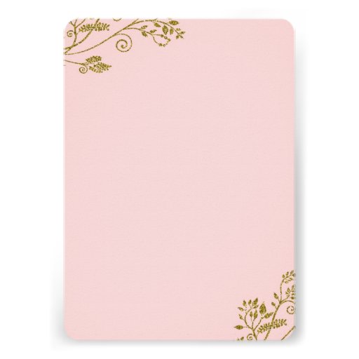 Blush Pink Gold Glitter Bridal shower Invitation