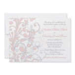 Blush Pink, Grey, &amp; White Wedding Invitation