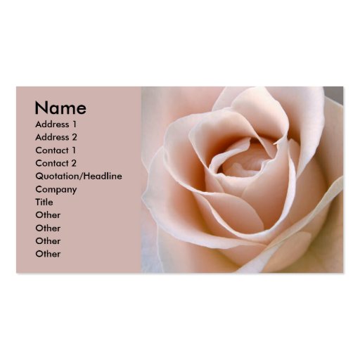 Blush Pink Rose Business Card