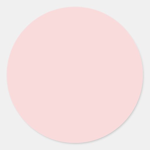 Blush Pink Solid Color Round Stickers Zazzle