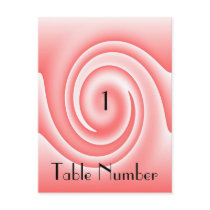 Blush Pink Table Number Card Post Card
