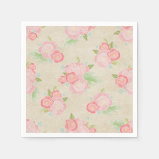 blush pink watercolor roses shabby chic paper napkin zazzle blush pink watercolor roses shabby chic paper napkin zazzle