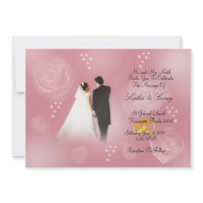 Blush Roses Wedding Invitation by NotesFromTheHeart